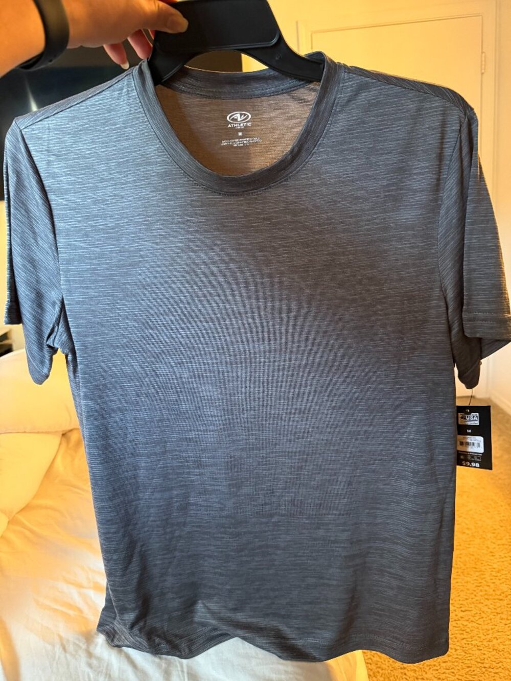 Athletic Works Mens Athletic Tee Heather Gray Size M New with Tags